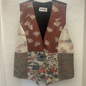 Vintage Yasuko Kimono silk vest, women’s, Large/xl